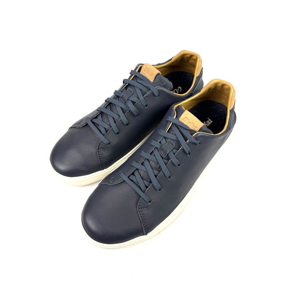 Olukai Sneakers 10 Lae'ahi Li 'Ili Trench Blue Leather Shoes Mens Shoes Worn 1x